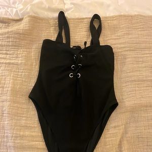 Chic tie up one piece!